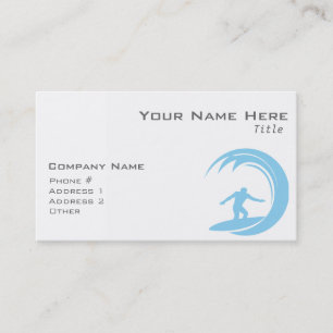 Baby Blue Surfing Business Card