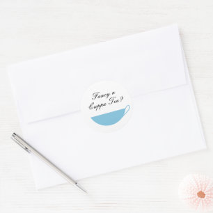 Baby Blue Teacup Envelope Seal & Favour Bag Sticke