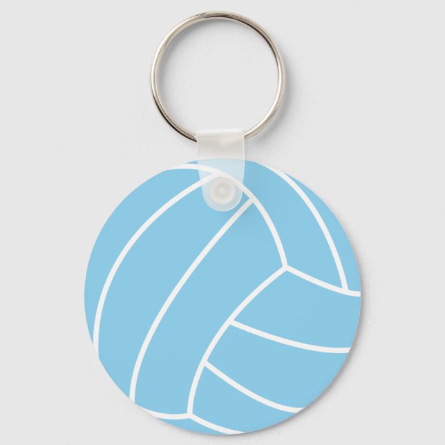 Baby Blue Volleyball Key Ring (Front)