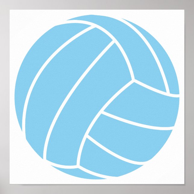 Baby Blue Volleyball Poster (Front)