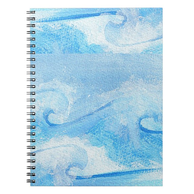 Baby Blue Waves Notebook (Front)