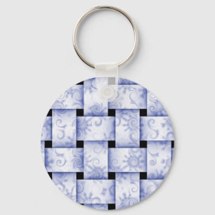 baby blue weave keychain