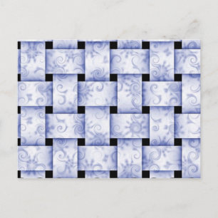 baby blue weave postcard