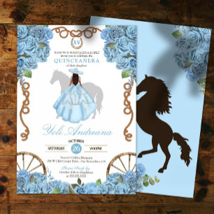 Baby Blue Western Charro Quinceanera Invitation