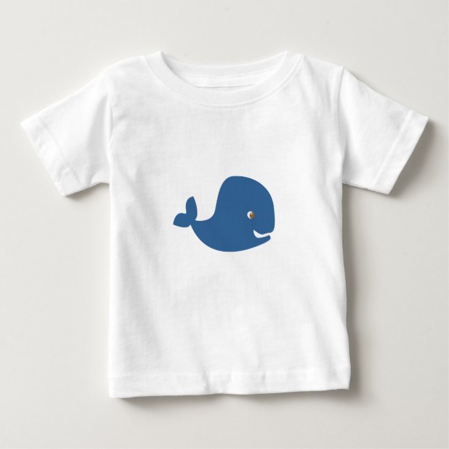 Baby Blue Whale Baby T-Shirt (Front)