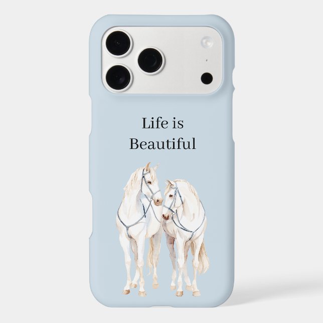 Baby Blue White Horses (Back)
