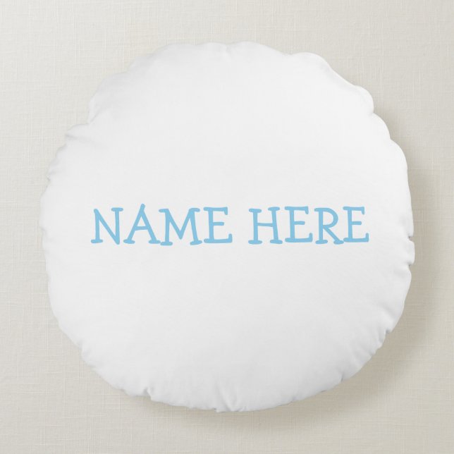 Baby Blue & White Sheep Throw Pillow (Front)