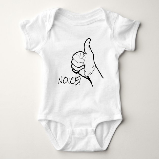 Baby body NICE THUMB UP Baby Bodysuit (Front)