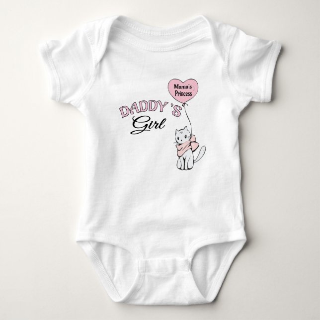 Baby Body Suit: Daddy's Girl Mama's Princess Bodysuit (Front)