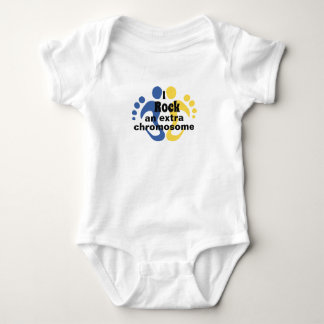 Baby body suit "I rock an extra chromosome" Baby Bodysuit