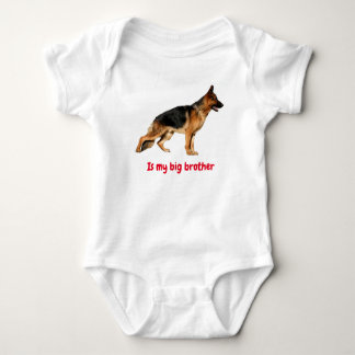 Baby body suit with German Shepherd "big brother" Bodysuit