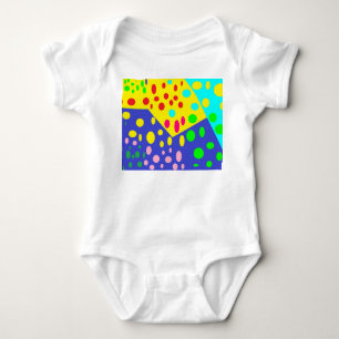 baby body suite mixed coloured dots bodysuit