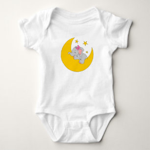 baby body with cute cartoon elephant bodysuit
