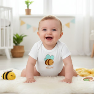  Baby Bodysuit Adorable Bee Design 