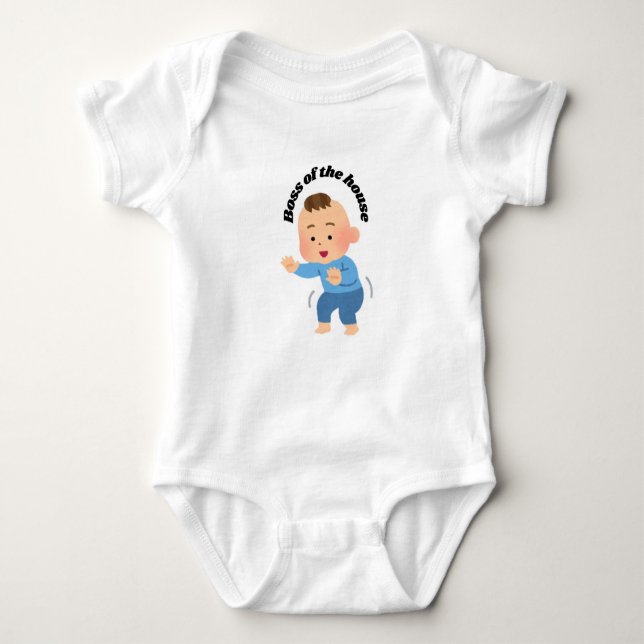Baby Bodysuit – Boss of the House Cute Baby Outfit (Front)