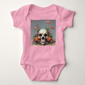 Baby Bodysuit - Girl - Rebirth Skull & Mushrooms 