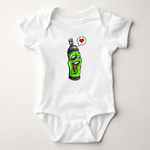 Baby Bodysuit Graffiti Love Spray Paint Can