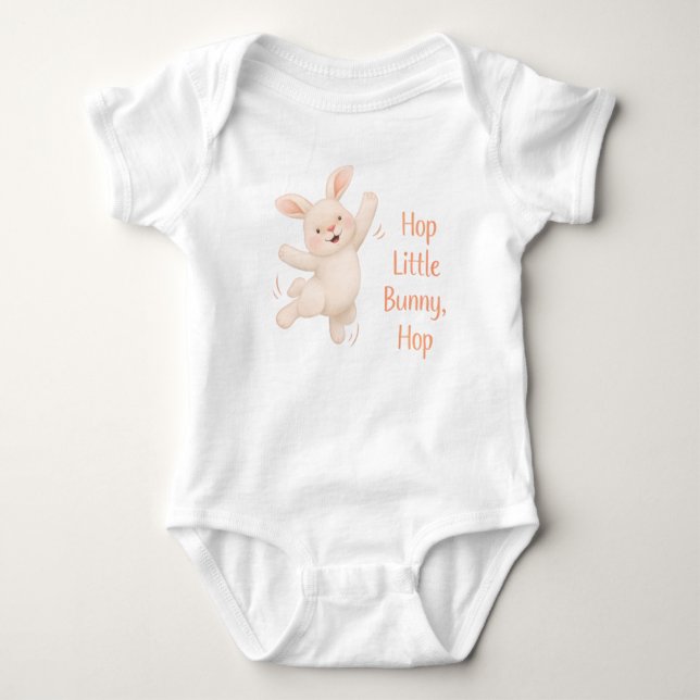 Baby Bodysuit – Hop Little Bunny, Hop (Front)