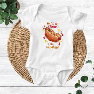 Baby Bodysuit hot dog Ketchup & Mustard - Cute 