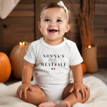 Baby bodysuit Little Meatball Italian Baby<br><div class="desc">The cutest baby bodysuit including the words "nonna's little meatball" to show off your italian american heritage</div>