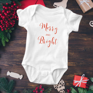 Baby bodysuit Merry and Bright Christmas