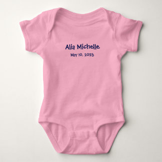 Baby bodysuit monogrammed