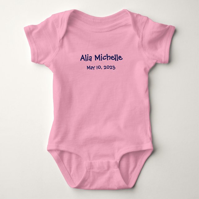 Baby bodysuit monogrammed