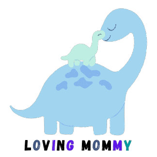  "Baby Bodysuit", Mum dinosaur and baby Bodysuit