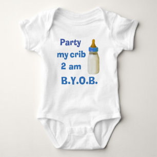 Baby Bodysuit - Party my crib 2 am - BYOB