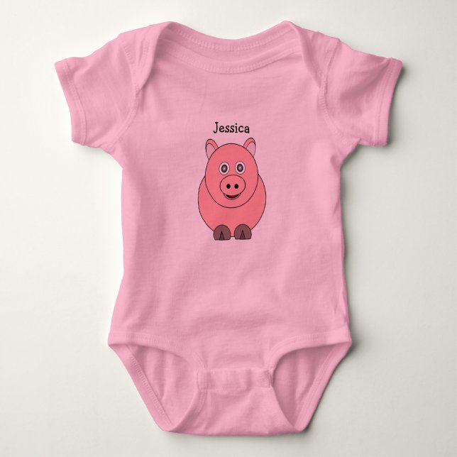 Baby Bodysuit Pig Design (Front)
