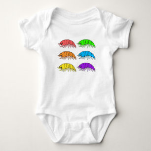Baby Bodysuit - Rainbow Pill Bugs (white)