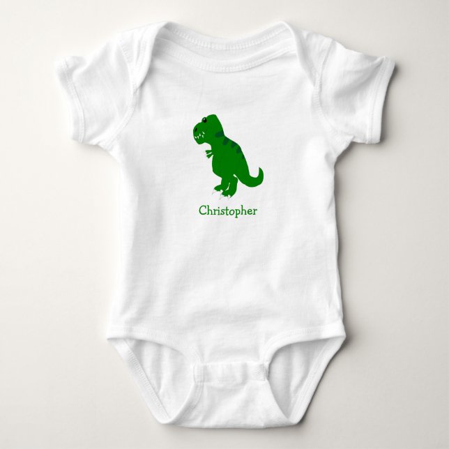 Baby Bodysuit T-Rex Dinosaur Design (Front)