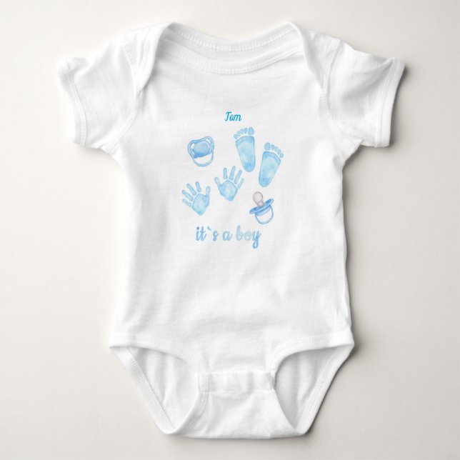 Baby Bodysuit - Welcome baby boy (Front)