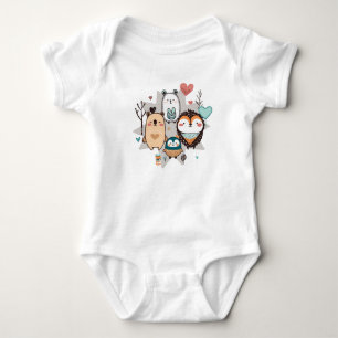 Baby Bodysuit with a cute illustration