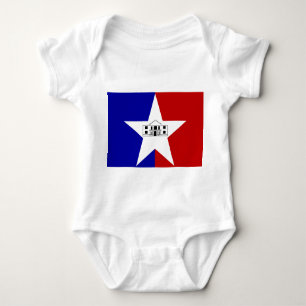 Baby bodysuit with flag of San Antonio, USA
