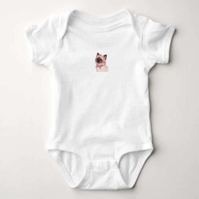 Baby Bodysuit with kitten (Front)