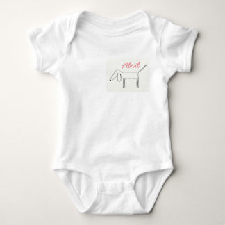 Baby bodysuit with little dog design