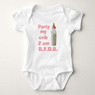 Baby Bodysuit with Party at My Crib 2 am BYOB