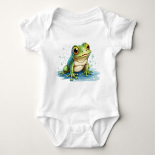 Baby bodysuits funny frog