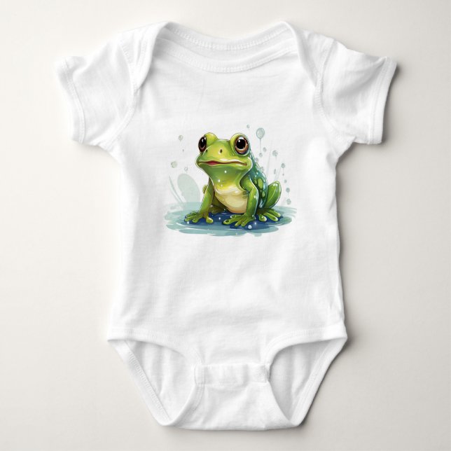 Baby bodysuits funny frog (Front)