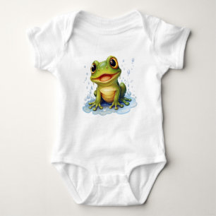 Baby bodysuits funny frog