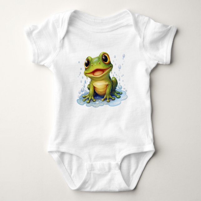 Baby bodysuits funny frog (Front)