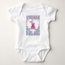 Baby bodysuits Sparkling Teddy Hello.