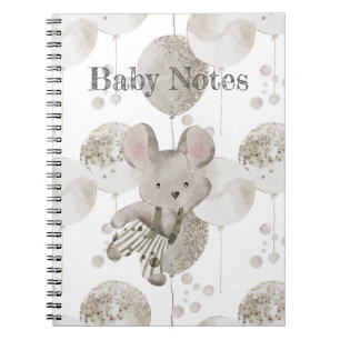Baby Boho Balloon & Baby Mouse Notebook