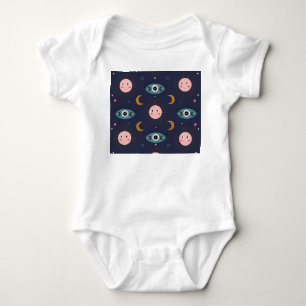 Baby boho, hippie chic pattern. bodysuit