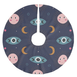 Baby boho, hippie chic pattern. brushed polyester tree skirt