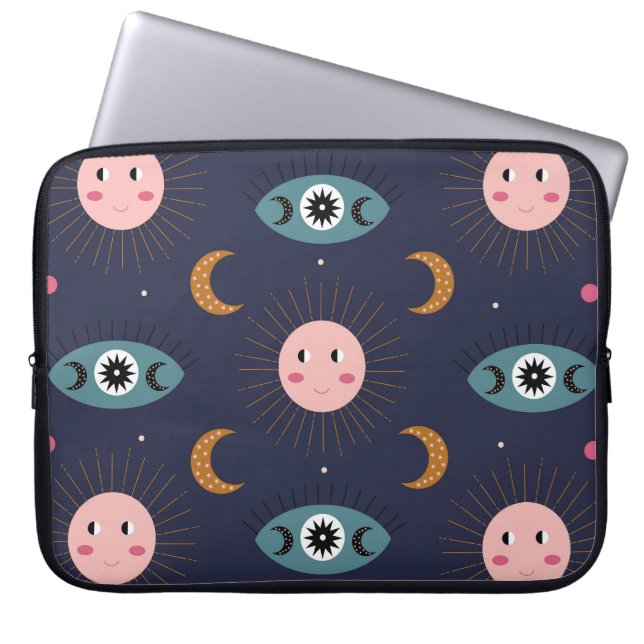 Baby boho, hippie chic pattern. laptop sleeve (Front)