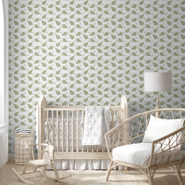 Baby Boho Seamless Leaf Pattern Wallpaper (Kids)