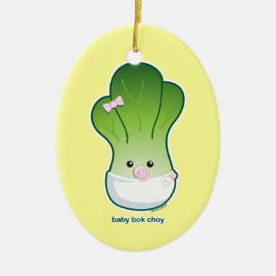 Baby Bok Choy Ceramic Tree Decoration