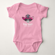 Baby Bones Halloween, Skeleton Cowgirl Personalise
